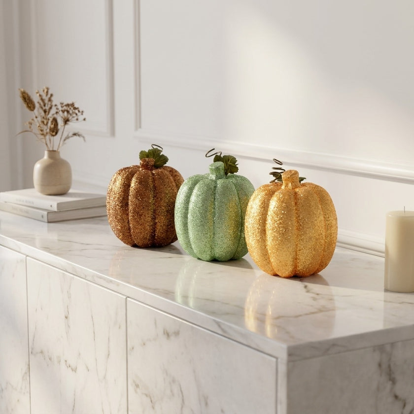 Dovleac decorativ auriu 12cm