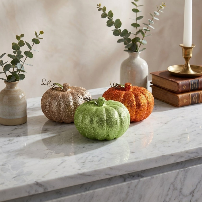 Dovleac decorativ verde 17cm