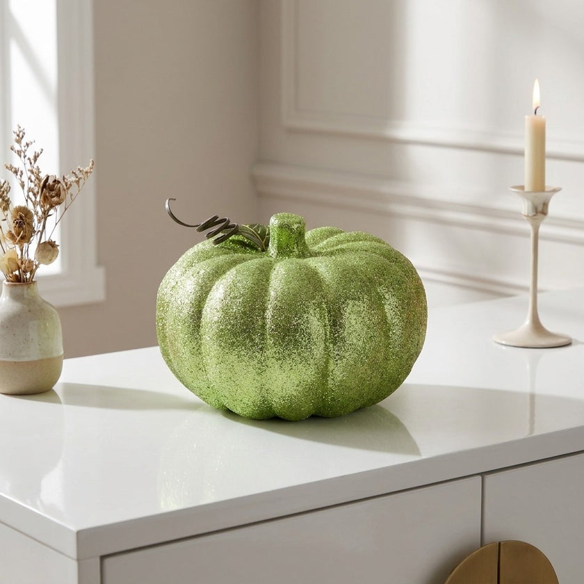 Dovleac decorativ verde 17cm