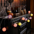 Ghirlandă luminoasă bile bumbac colorate 10 LED 165cm