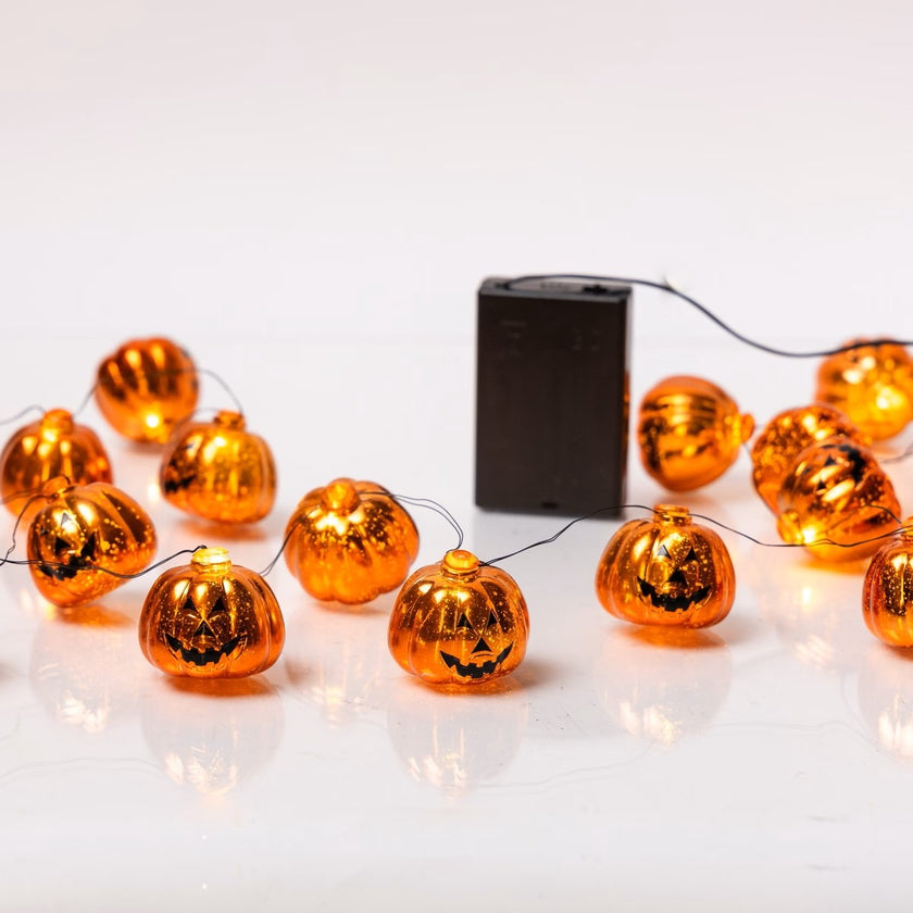 Ghirlandă luminoasă Halloween cu 20 mini dovleci LED 220cm