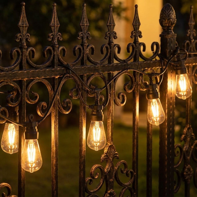 Ghirlandă luminoasă de grădină cu 10 becuri, 8m