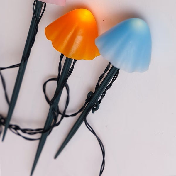 Set 8 lămpi solare colorate de grădină LED 450cm