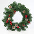Coroniță decorativă de Crăciun cu conuri, verde, 50cm