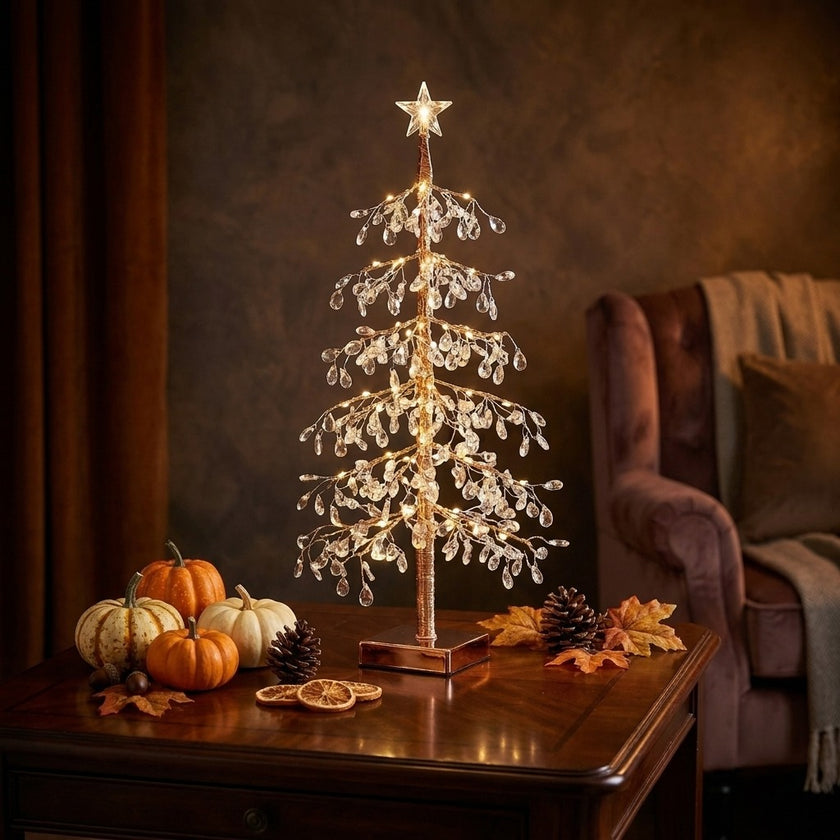 Copac decorativ cu cristale acrilice cu LED 60cm