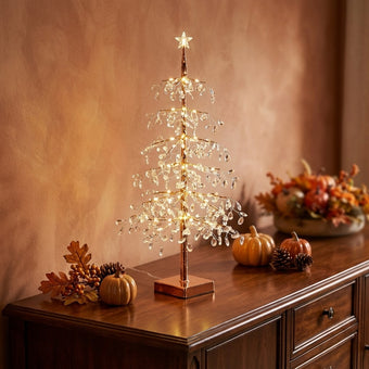 Copac decorativ cu cristale acrilice cu LED 60cm