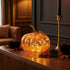 Dovleac decorativ portocaliu cu LED 16cm