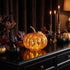 Dovleac decorativ portocaliu cu LED 16cm