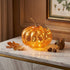 Dovleac decorativ portocaliu cu LED 16cm