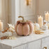 Dovleac decorativ din catifea roz 20cm