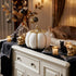 Dovleac decorativ din catifea alb 20cm