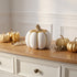 Dovleac decorativ din catifea alb 20cm