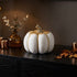 Dovleac decorativ din catifea alb 20cm