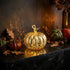 Dovleac decorativ auriu cu LED 14cm