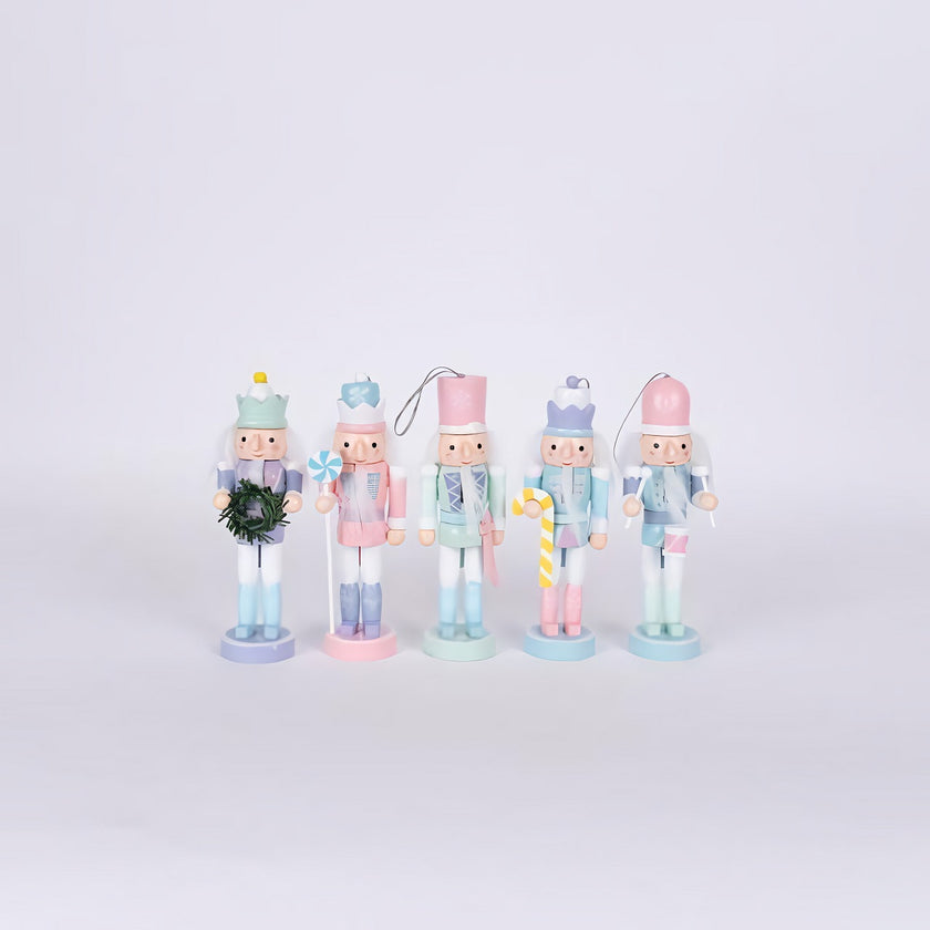 Set 5 spărgători de nuci din lemn pentru Crăciun, 12cm