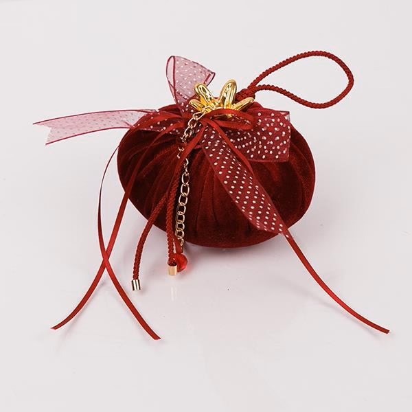 Decorațiune de toamnă rodie din catifea 10cm