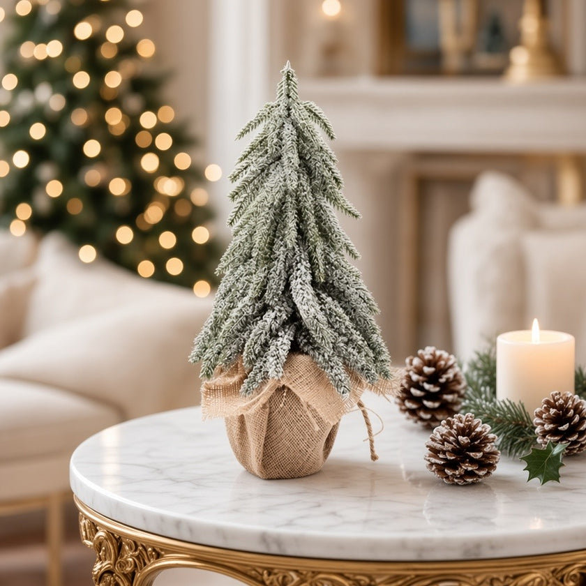 Brad artificial decorativ molid nins, în ghiveci, verde, 36cm