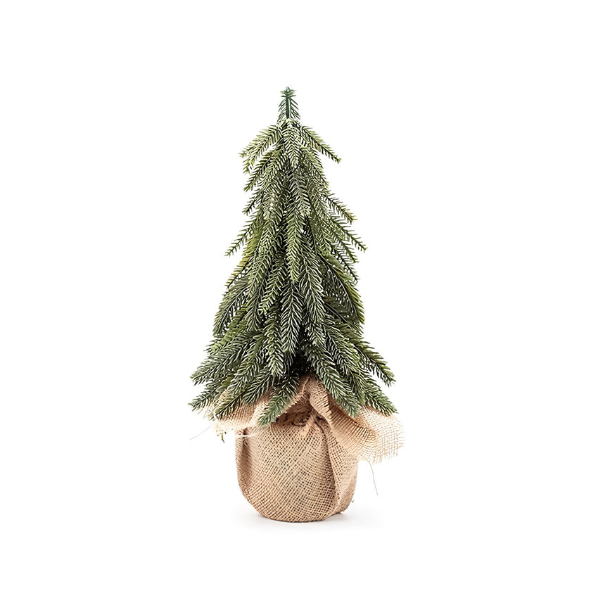 Brad artificial decorativ în ghiveci, verde, 36cm