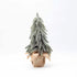 Brad artificial decorativ nins, în ghiveci, verde, 36cm