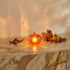 Dovleac decorativ portocaliu cu LED 8cm