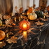 Dovleac decorativ portocaliu cu LED 8cm