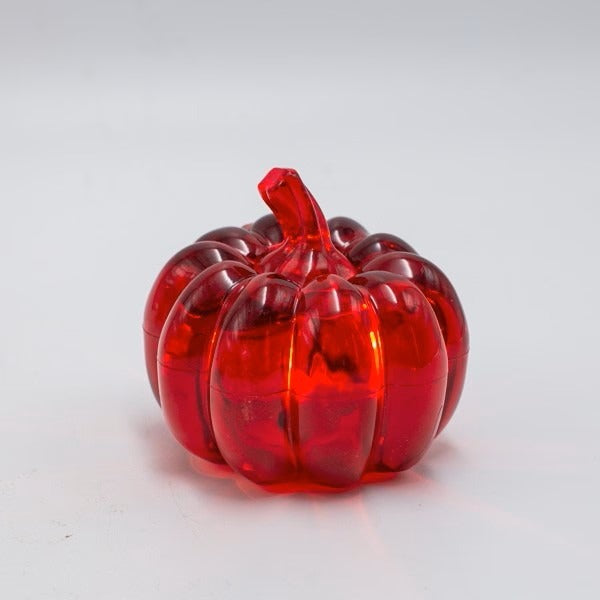 Dovleac decorativ roșu cu LED 8cm