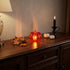 Dovleac decorativ roșu cu LED 8cm