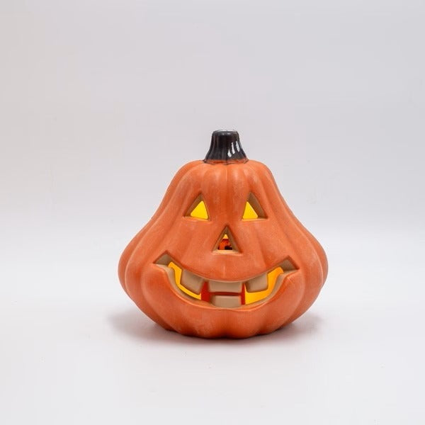 Dovleac de Halloween felinar cu LED 16cm