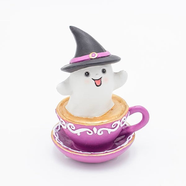 Figurină de Halloween fantomă în ceașcă de cafea 10cm