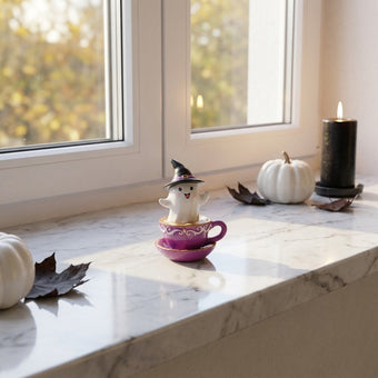 Figurină de Halloween fantomă în ceașcă de cafea 10cm