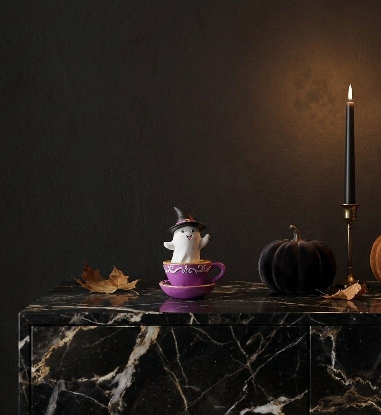 Figurină de Halloween fantomă în ceașcă de cafea 10cm