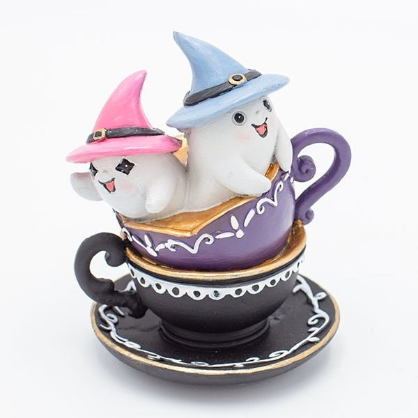Figurină de Halloween fantome în cești de cafea 10cm