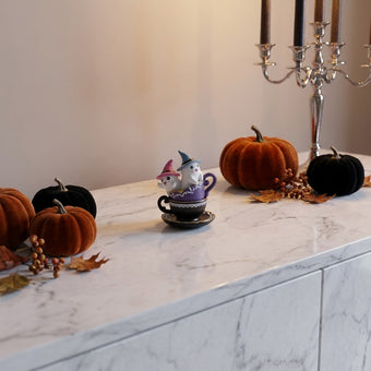 Figurină de Halloween fantome în cești de cafea 10cm