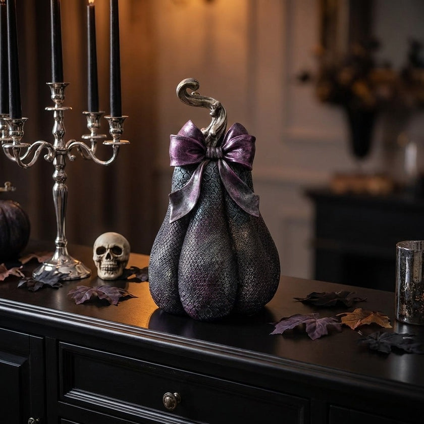 Dovleac decorativ de Halloween mov 26cm
