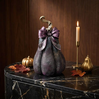 Dovleac decorativ de Halloween mov 26cm