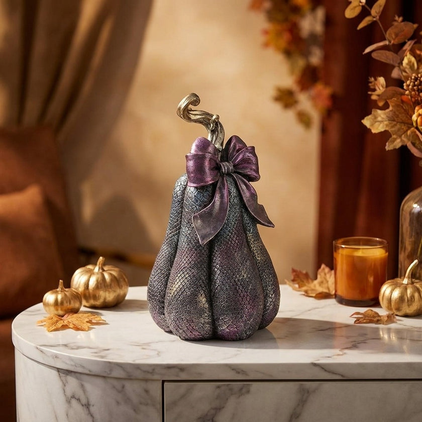 Dovleac decorativ de Halloween mov 26cm