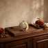 Dovleac decorativ alb cu flori 10cm