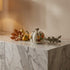 Dovleac decorativ alb cu flori 10cm