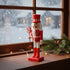 Spărgător de nuci decorativ Crăciun, din plastic, roșu, 25 cm