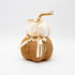 Dovleac decorativ catifelat bej 22cm