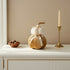 Dovleac decorativ catifelat bej 22cm