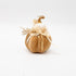 Dovleac decorativ catifelat bej 13cm