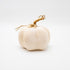 Dovleac decorativ catifelat crem 15cm
