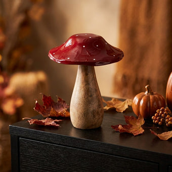 Ciupercă decorativă din lemn 16cm
