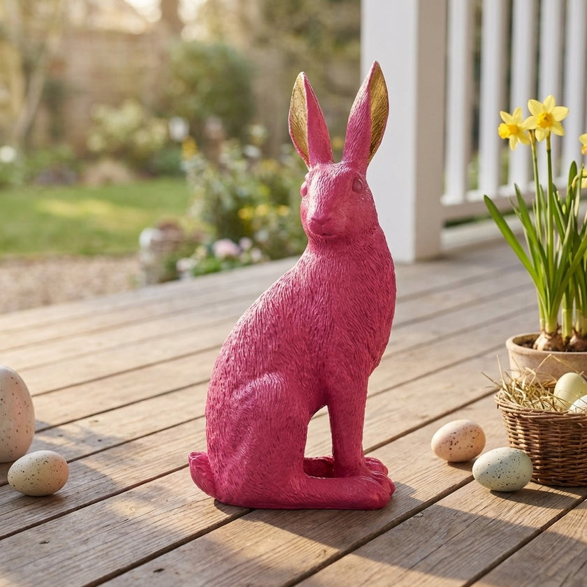 Iepuraș de Paște roz 38cm