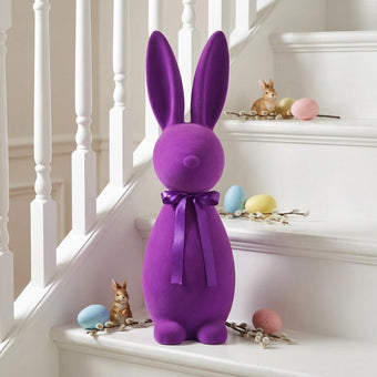 Iepuraș de Paște mov catifelat 71cm