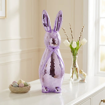Iepuraș de Paște mov discoball 42cm