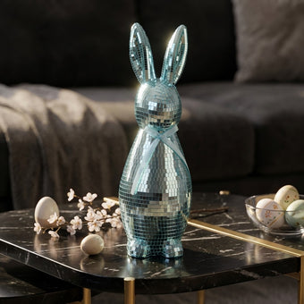 Iepuraș de Paște albastru discoball 42cm
