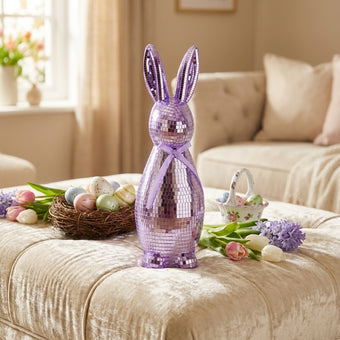 Iepuraș de Paște mov discoball 42cm