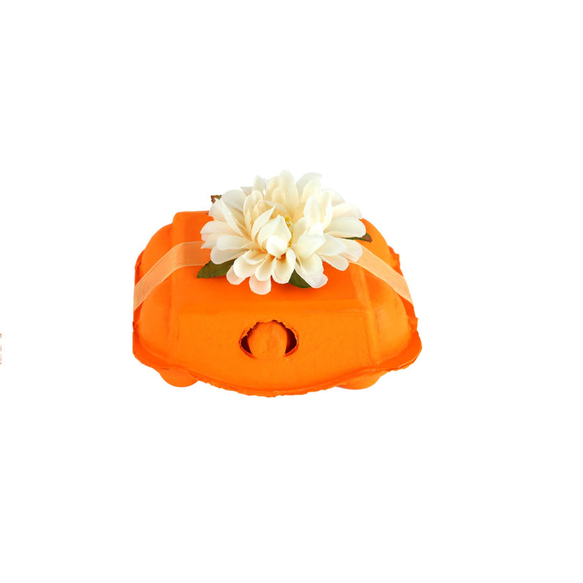 Set 6 ouă decorative de Paște portocaliu